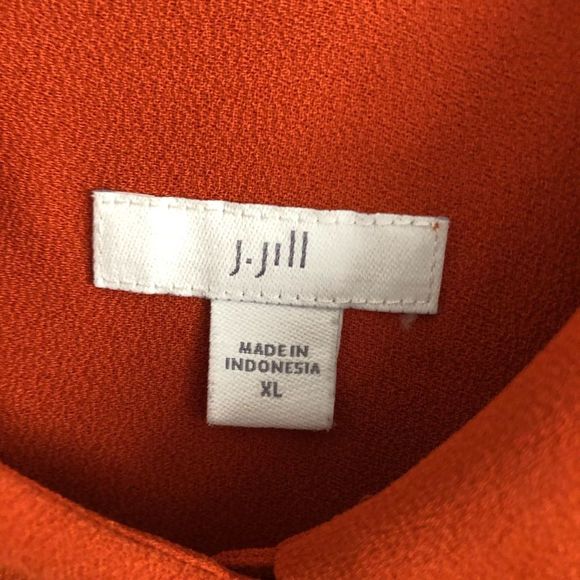 J. JILL ORANGE BLOUSE‎ XL - Picture 2 of 3
